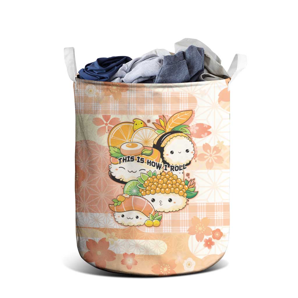 Japanese Kawaii Sushi Laundry Basket Peach Wagara Palaka This Is How I Roll LT9 - Polynesian Pride
