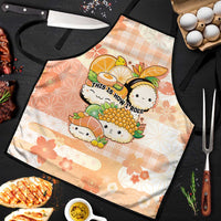 Japanese Kawaii Sushi Apron Peach Wagara Palaka This Is How I Roll LT9 Peach - Polynesian Pride