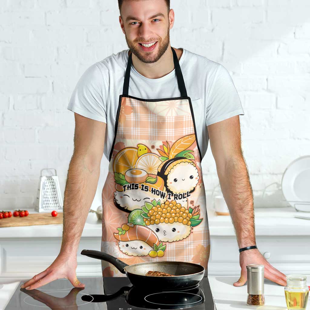 Japanese Kawaii Sushi Apron Peach Wagara Palaka This Is How I Roll LT9 - Polynesian Pride