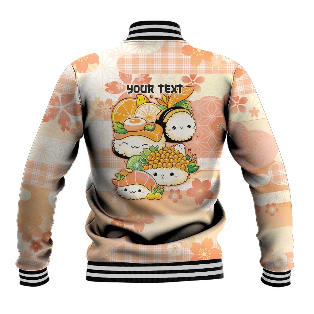 Personalized Japanese Kawaii Sushi Baseball Jacket Peach Wagara Palaka This Is How I Roll LT9 - Polynesian Pride