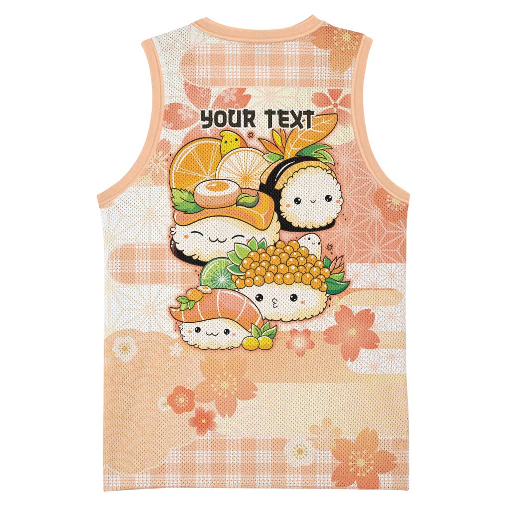 Personalized Japanese Kawaii Sushi Basketball Jersey Peach Wagara Palaka This Is How I Roll LT9 - Polynesian Pride