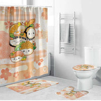 Japanese Kawaii Sushi Bathroom Set Peach Wagara Palaka This Is How I Roll LT9 Bathroom Set (4 pcs) Peach - Polynesian Pride