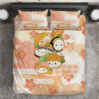 Japanese Kawaii Sushi Bedding Set Peach Wagara Palaka This Is How I Roll LT9 Peach - Polynesian Pride