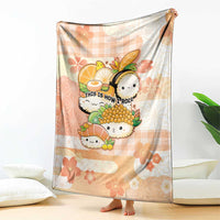 Japanese Kawaii Sushi Blanket Peach Wagara Palaka This Is How I Roll LT9 - Polynesian Pride