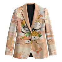 Personalized Japanese Kawaii Sushi Blazer Peach Wagara Palaka This Is How I Roll LT9 Unisex Peach - Polynesian Pride