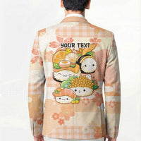 Personalized Japanese Kawaii Sushi Blazer Peach Wagara Palaka This Is How I Roll LT9 - Polynesian Pride