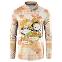 Personalized Japanese Kawaii Sushi Button Sweatshirt Peach Wagara Palaka This Is How I Roll LT9 Peach - Polynesian Pride