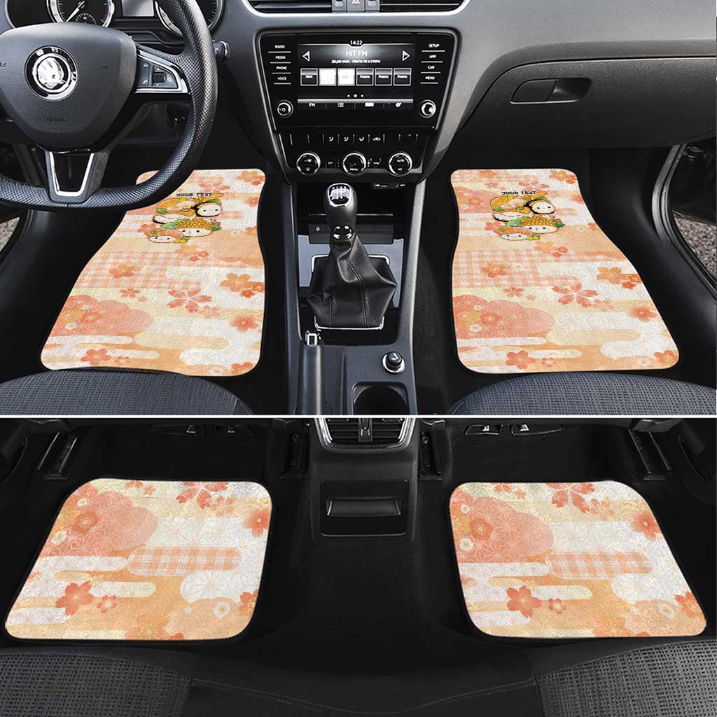 Personalized Japanese Kawaii Sushi Car Mats Peach Wagara Palaka This Is How I Roll LT9 Set 4pcs Peach - Polynesian Pride