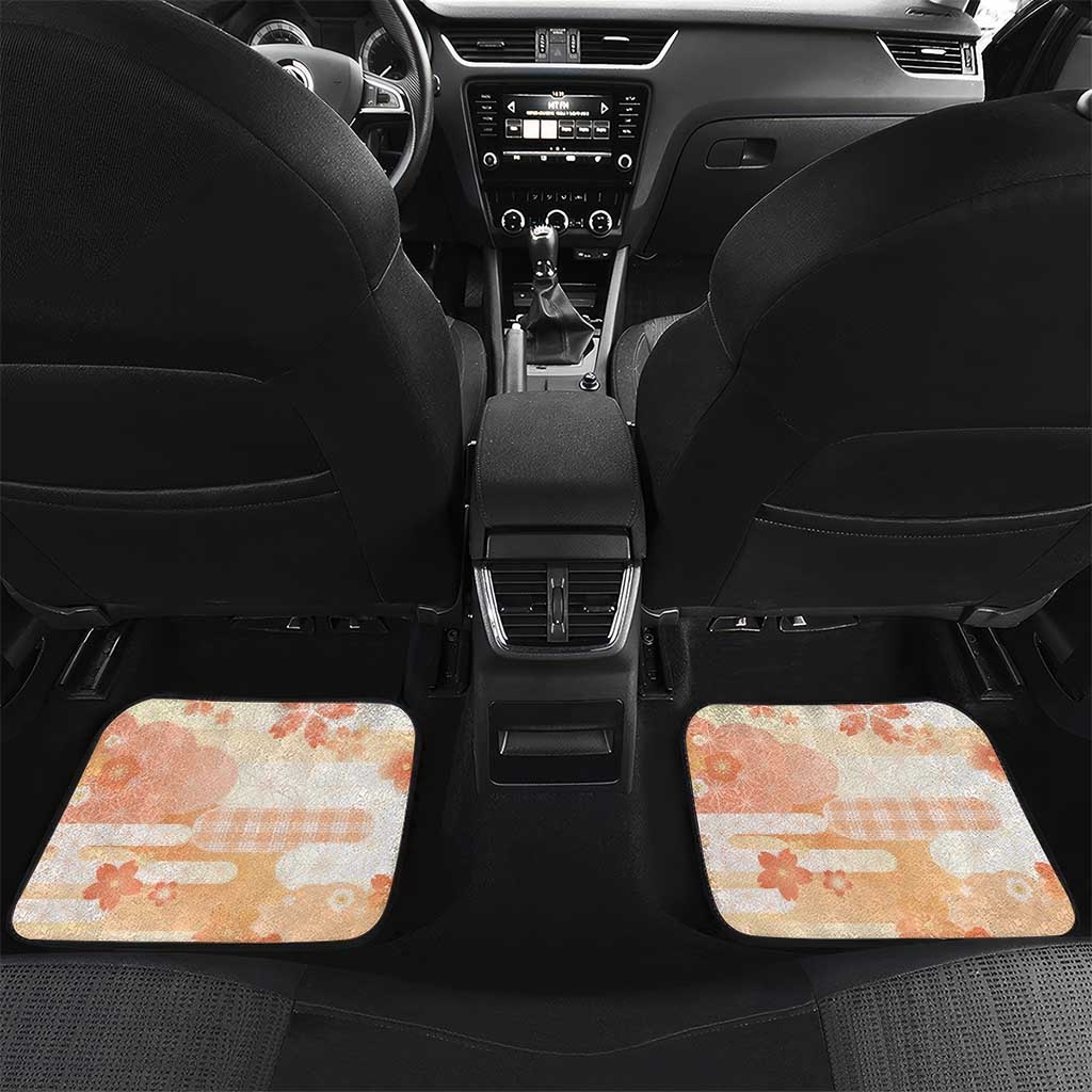 Personalized Japanese Kawaii Sushi Car Mats Peach Wagara Palaka This Is How I Roll LT9 Set 2pcs - Back Peach - Polynesian Pride