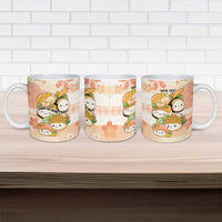 Personalized Japanese Kawaii Sushi Ceramic Mug Peach Wagara Palaka This Is How I Roll
