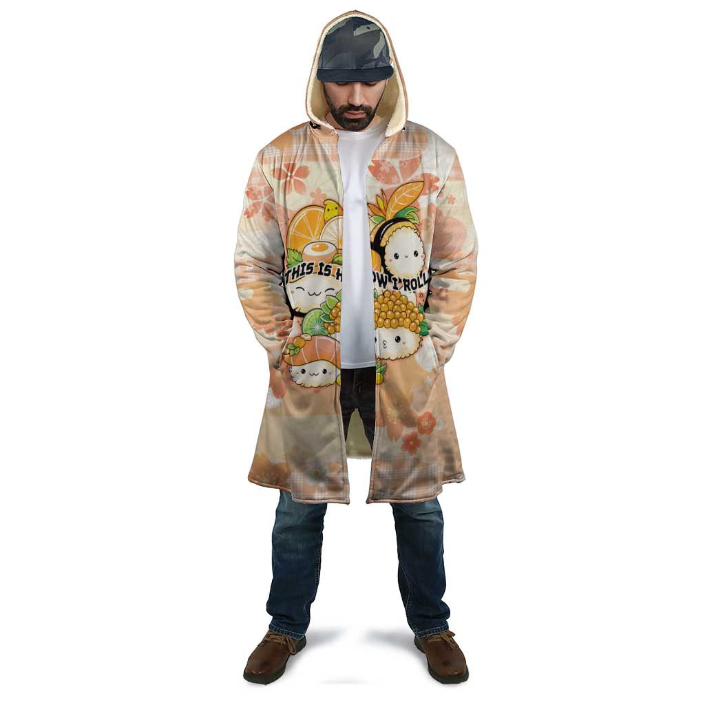 Personalized Japanese Kawaii Sushi Cloak Peach Wagara Palaka This Is How I Roll LT9 - Polynesian Pride