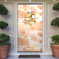 Personalized Japanese Kawaii Sushi Door Cover Peach Wagara Palaka This Is How I Roll LT9 Peach - Polynesian Pride