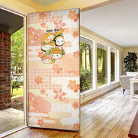 Personalized Japanese Kawaii Sushi Door Cover Peach Wagara Palaka This Is How I Roll LT9 - Polynesian Pride