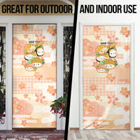 Personalized Japanese Kawaii Sushi Door Cover Peach Wagara Palaka This Is How I Roll LT9 - Polynesian Pride