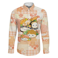Personalized Japanese Kawaii Sushi Family Matching Off Shoulder Maxi Dress and Hawaiian Shirt Peach Wagara Palaka This Is How I Roll