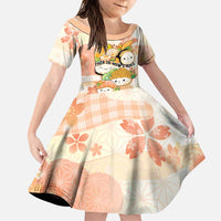 Personalized Japanese Kawaii Sushi Family Matching Summer Maxi Dress and Hawaiian Shirt Peach Wagara Palaka This Is How I Roll