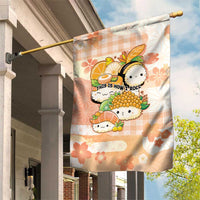 Japanese Kawaii Sushi Garden Flag Peach Wagara Palaka This Is How I Roll LT9 House Flag Peach - Polynesian Pride