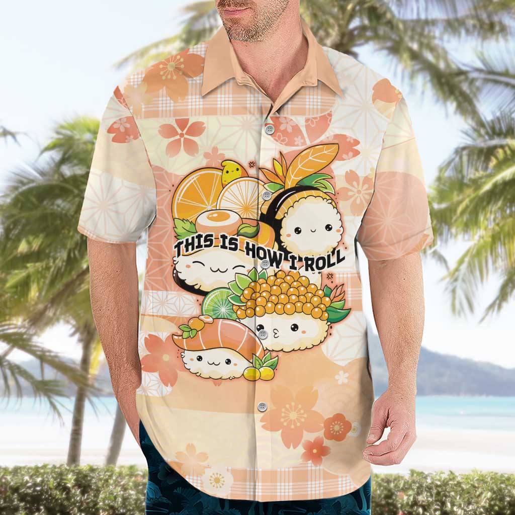 Personalized Japanese Kawaii Sushi Hawaiian Shirt Peach Wagara Palaka This Is How I Roll LT9 - Polynesian Pride