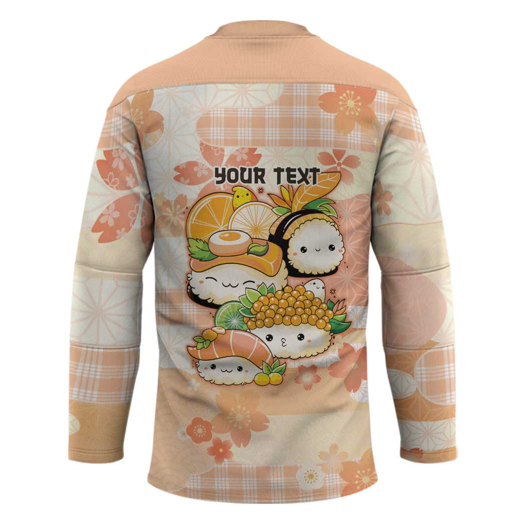 Personalized Japanese Kawaii Sushi Hockey Jersey Peach Wagara Palaka This Is How I Roll LT9 - Polynesian Pride