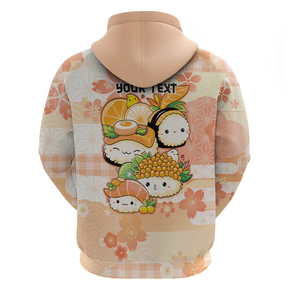 Personalized Japanese Kawaii Sushi Hoodie Peach Wagara Palaka This Is How I Roll LT9 - Polynesian Pride