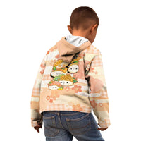 Personalized Japanese Kawaii Sushi Kid Hoodie Peach Wagara Palaka This Is How I Roll LT9 - Polynesian Pride