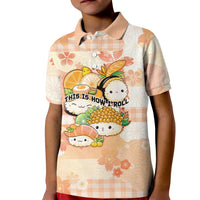 Personalized Japanese Kawaii Sushi Kid Polo Shirt Peach Wagara Palaka This Is How I Roll LT9 Kid Peach - Polynesian Pride