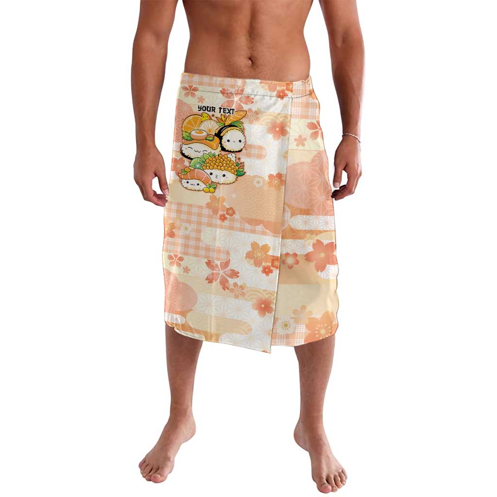 Personalized Japanese Kawaii Sushi Lavalava Peach Wagara Palaka This Is How I Roll LT9 Peach - Polynesian Pride