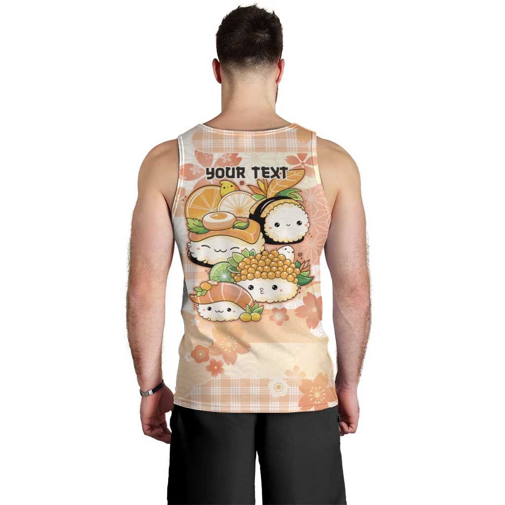 Personalized Japanese Kawaii Sushi Men Tank Top Peach Wagara Palaka This Is How I Roll LT9 - Polynesian Pride