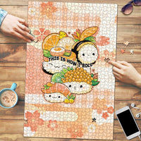 Japanese Kawaii Sushi Puzzle Peach Wagara Palaka This Is How I Roll LT9 Peach - Polynesian Pride