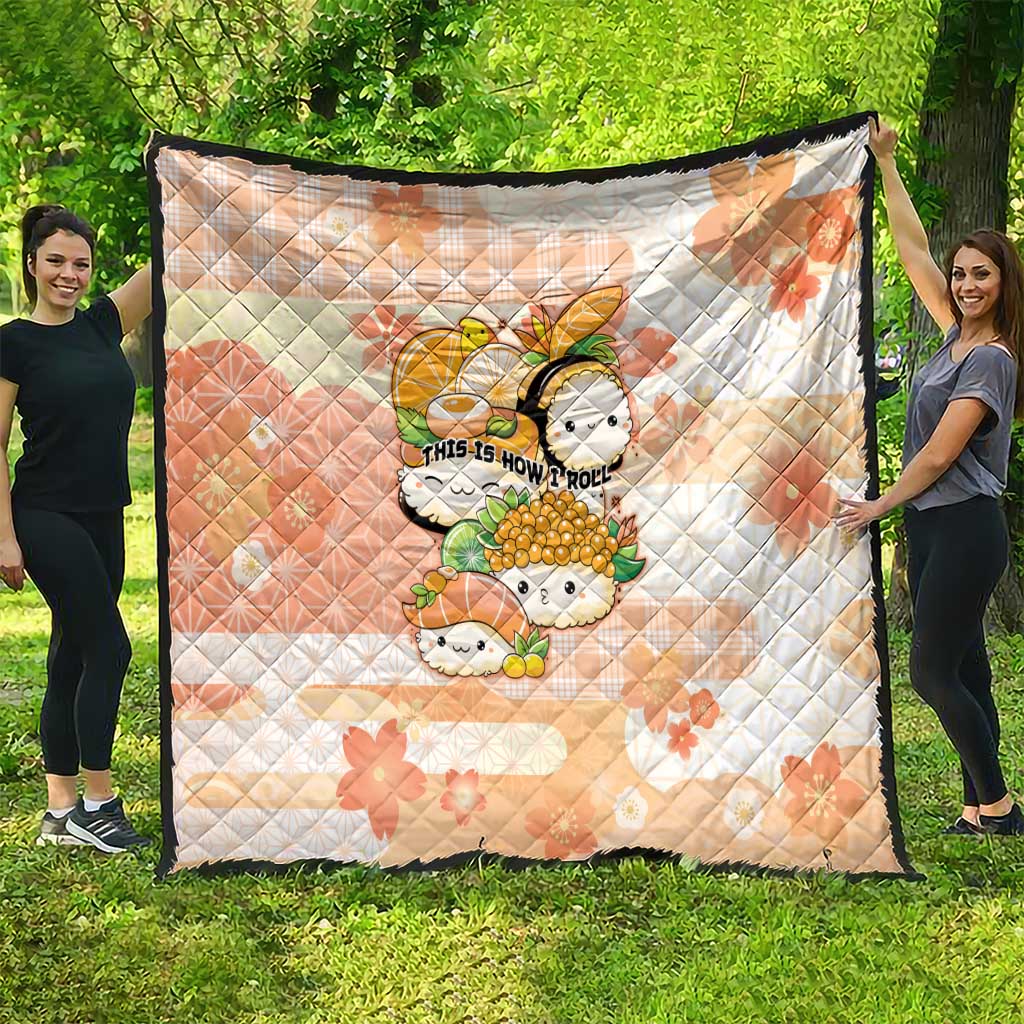 Japanese Kawaii Sushi Quilt Peach Wagara Palaka This Is How I Roll LT9 - Polynesian Pride