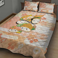 Japanese Kawaii Sushi Quilt Bed Set Peach Wagara Palaka This Is How I Roll LT9 - Polynesian Pride