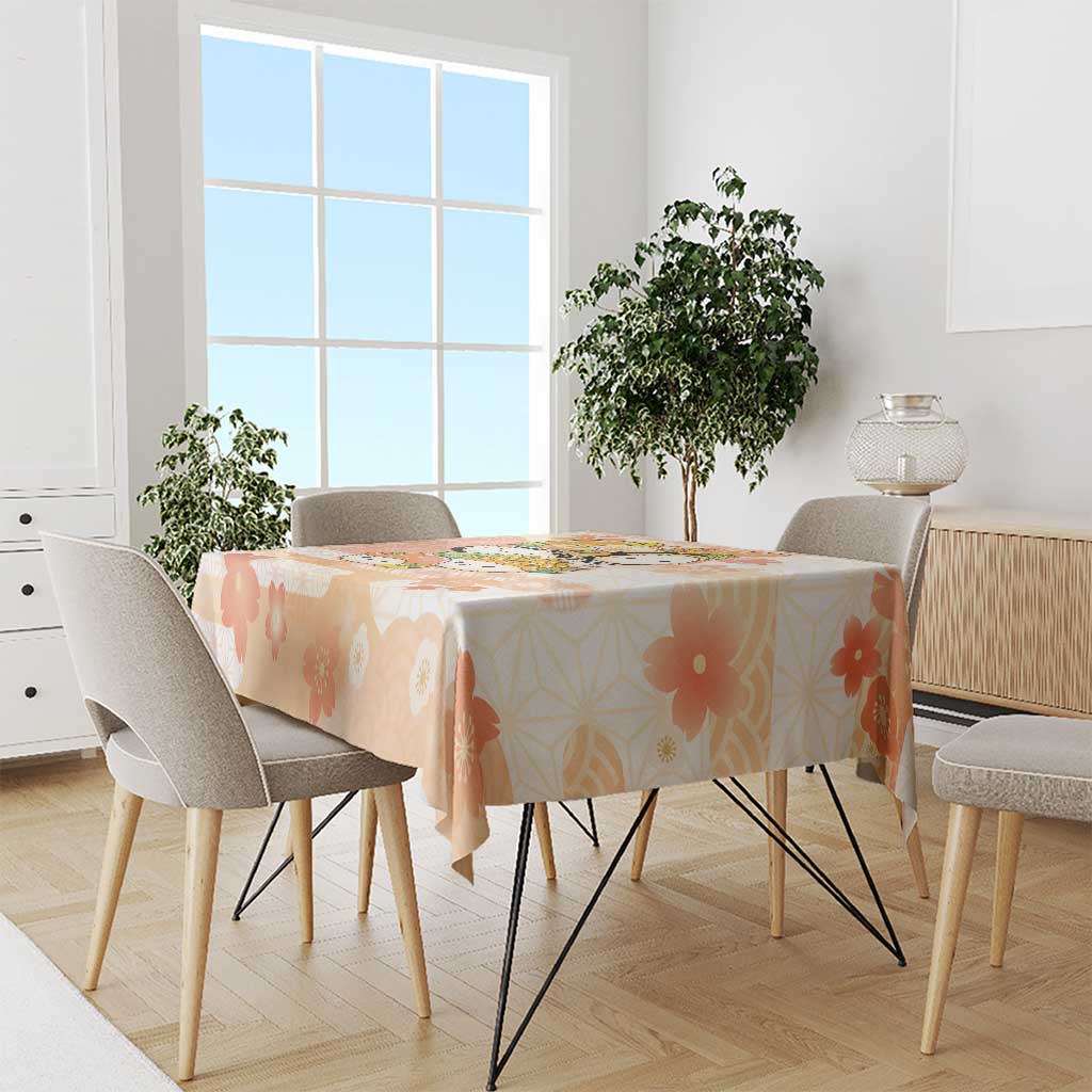 Japanese Kawaii Sushi Tablecloth Peach Wagara Palaka This Is How I Roll LT9 - Polynesian Pride