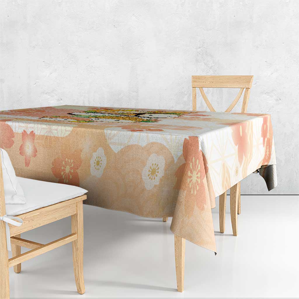 Japanese Kawaii Sushi Tablecloth Peach Wagara Palaka This Is How I Roll LT9 - Polynesian Pride