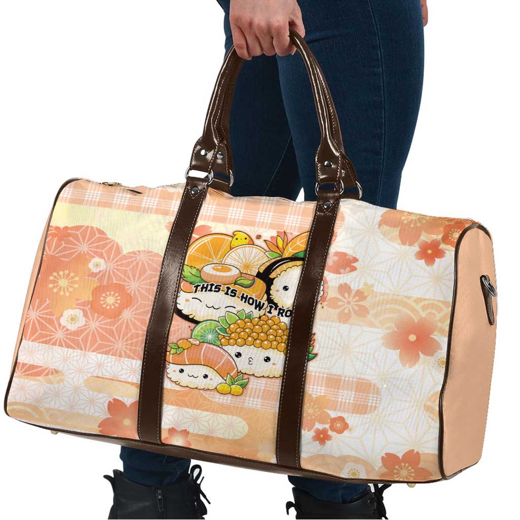 Japanese Kawaii Sushi Travel Bag Peach Wagara Palaka This Is How I Roll LT9 - Polynesian Pride