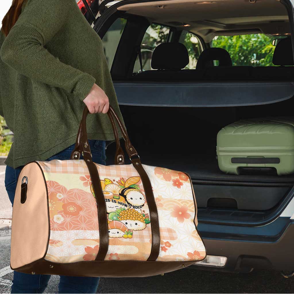 Japanese Kawaii Sushi Travel Bag Peach Wagara Palaka This Is How I Roll LT9 - Polynesian Pride