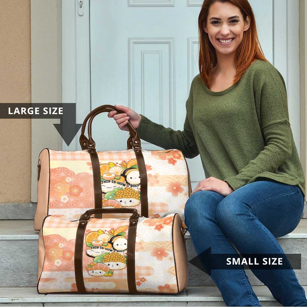 Japanese Kawaii Sushi Travel Bag Peach Wagara Palaka This Is How I Roll LT9 - Polynesian Pride