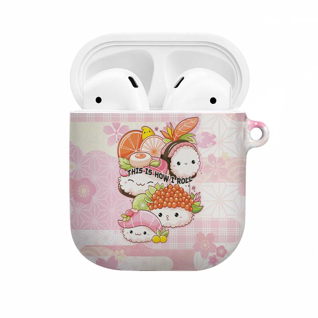 Japanese Kawaii Sushi AirPods Case Pink Wagara Palaka This Is How I Roll LT9 Pink - Polynesian Pride