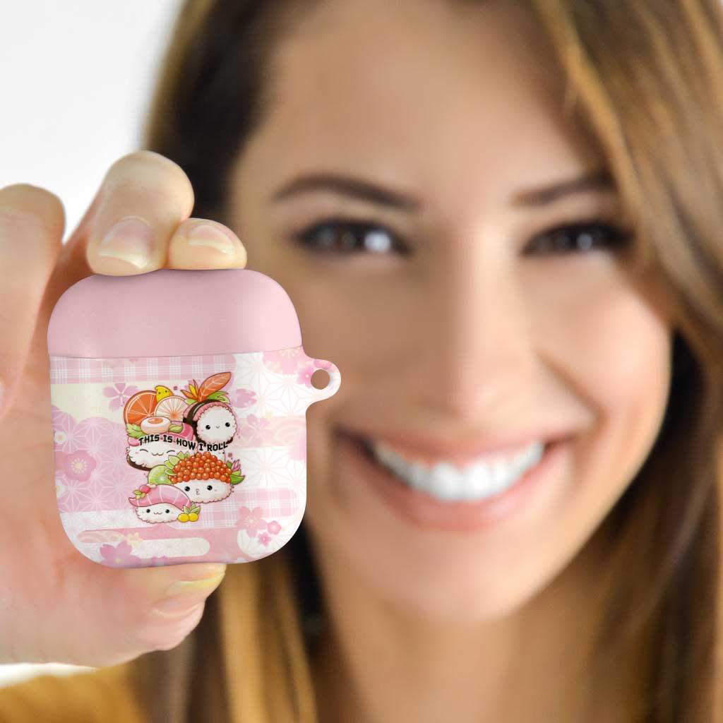 Japanese Kawaii Sushi AirPods Case Pink Wagara Palaka This Is How I Roll LT9 - Polynesian Pride