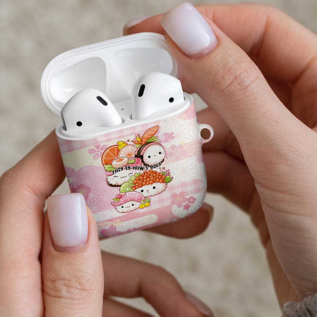 Japanese Kawaii Sushi AirPods Case Pink Wagara Palaka This Is How I Roll LT9 - Polynesian Pride