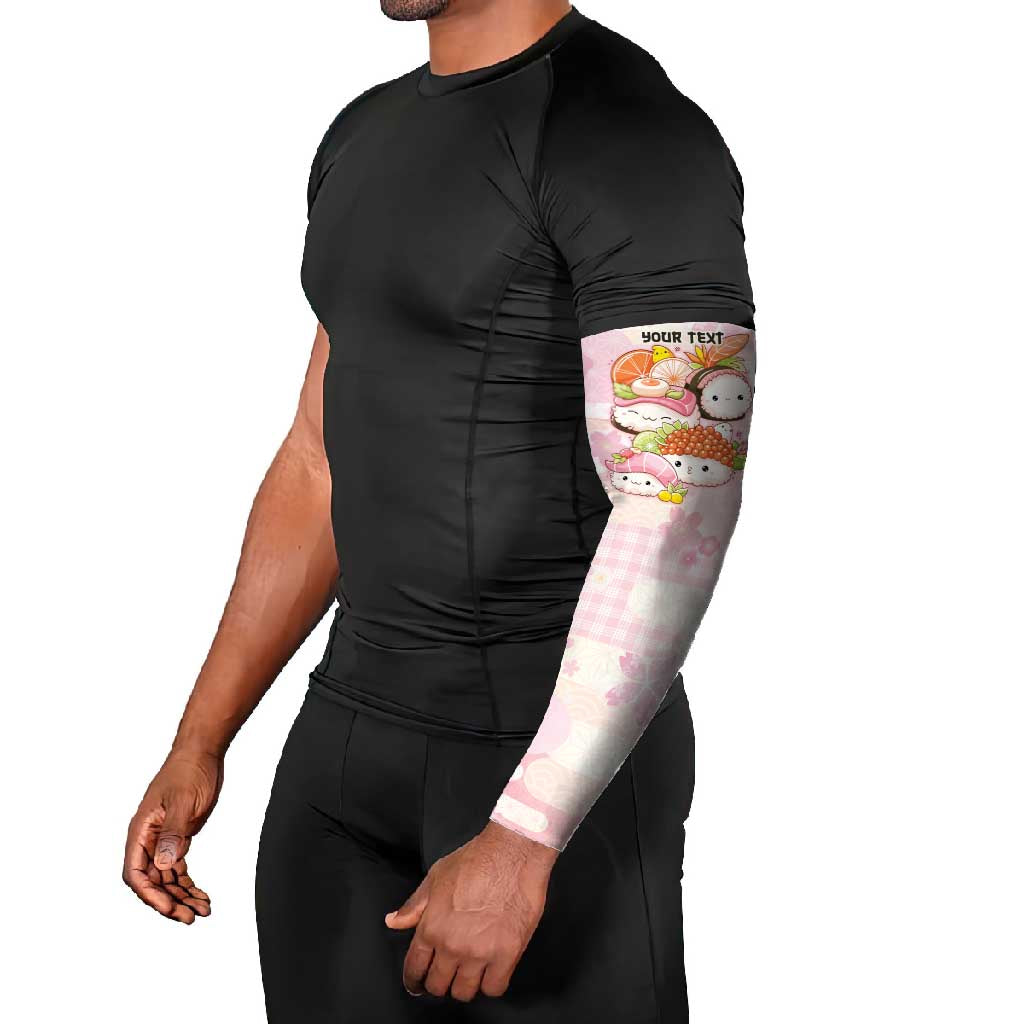 Personalized Japanese Kawaii Sushi Arm Sleeves Pink Wagara Palaka This Is How I Roll LT9 - Polynesian Pride
