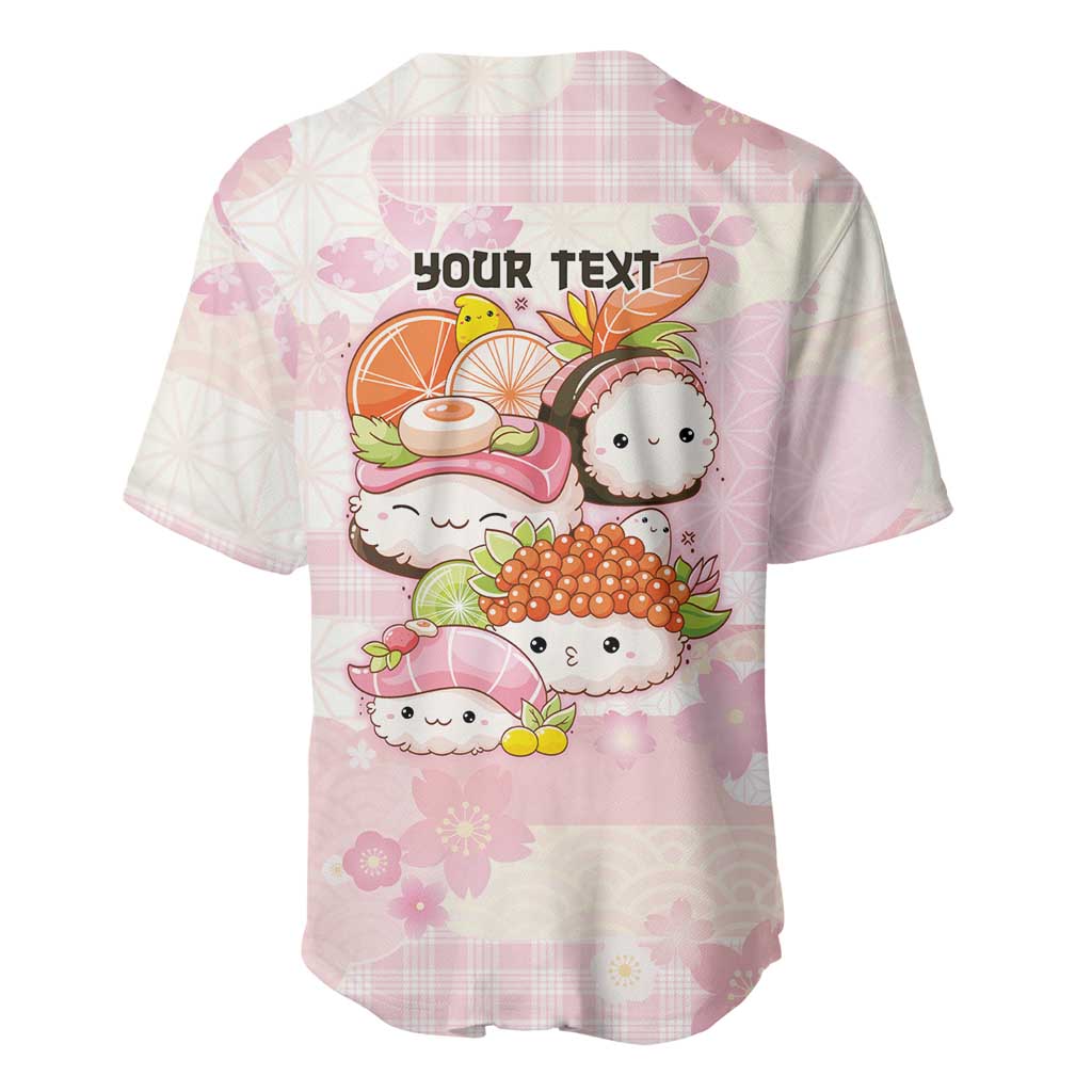 Personalized Japanese Kawaii Sushi Baseball Jersey Pink Wagara Palaka This Is How I Roll LT9 - Polynesian Pride