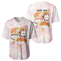 Personalized Japanese Kawaii Sushi Baseball Jersey Pink Wagara Palaka This Is How I Roll LT9 - Polynesian Pride