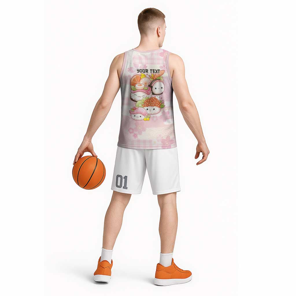 Personalized Japanese Kawaii Sushi Basketball Jersey Pink Wagara Palaka This Is How I Roll