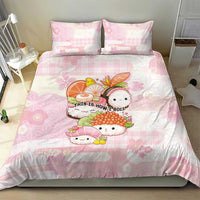 Japanese Kawaii Sushi Bedding Set Pink Wagara Palaka This Is How I Roll LT9 - Polynesian Pride