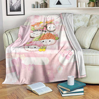 Japanese Kawaii Sushi Blanket Pink Wagara Palaka This Is How I Roll LT9 Pink - Polynesian Pride