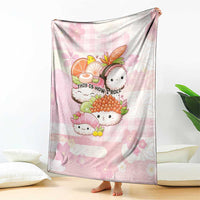 Japanese Kawaii Sushi Blanket Pink Wagara Palaka This Is How I Roll LT9 - Polynesian Pride