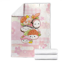 Japanese Kawaii Sushi Blanket Pink Wagara Palaka This Is How I Roll LT9 - Polynesian Pride