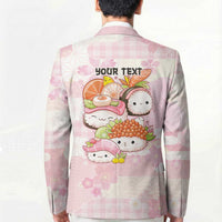 Personalized Japanese Kawaii Sushi Blazer Pink Wagara Palaka This Is How I Roll LT9 - Polynesian Pride