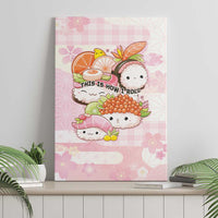 Japanese Kawaii Sushi Canvas Wall Art Pink Wagara Palaka This Is How I Roll LT9 - Polynesian Pride