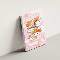 Japanese Kawaii Sushi Canvas Wall Art Pink Wagara Palaka This Is How I Roll LT9 - Polynesian Pride